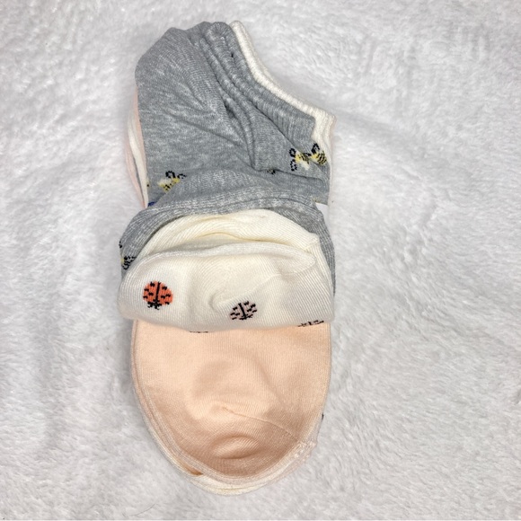 NWT Old Navy Novelty Ankle Socks 6-Pack — Spring Bug-Themed - Picture 3 of 5